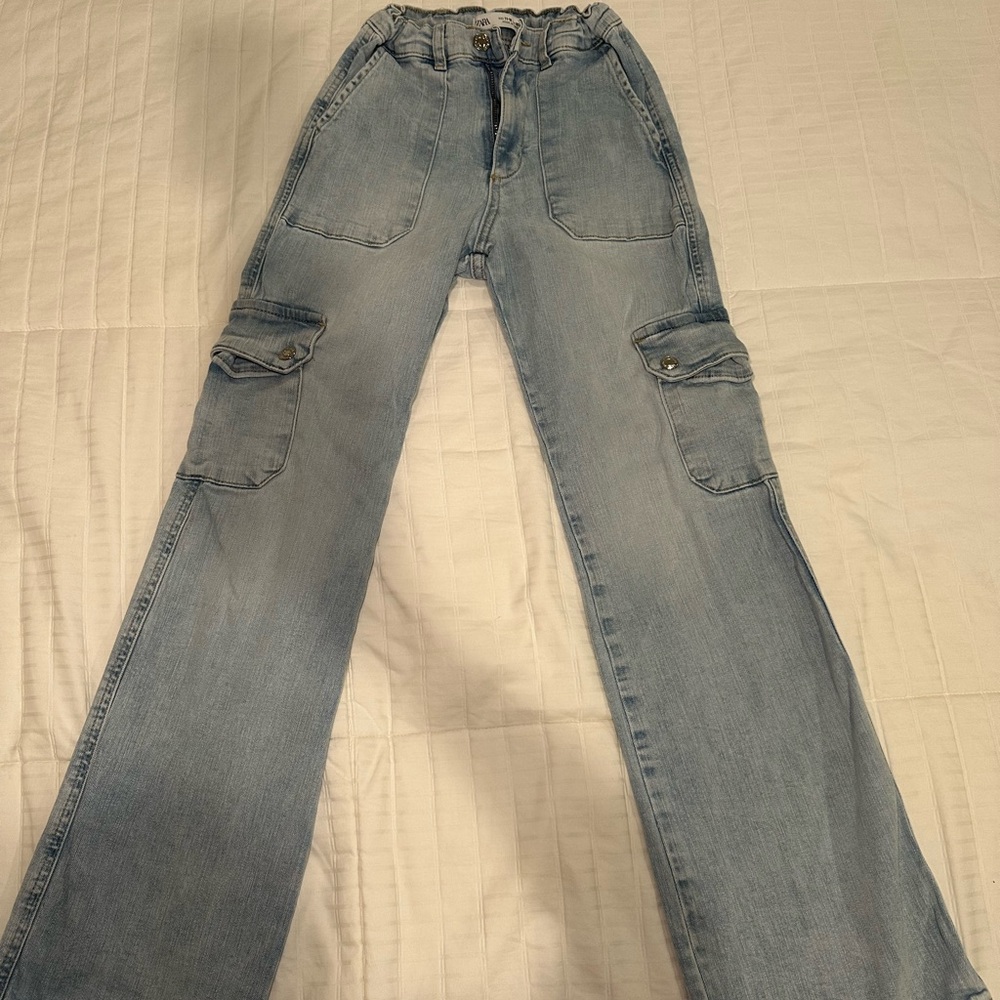 Zara Kids stretch fit cargo jeans